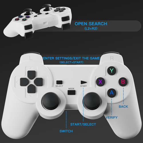 2025 Hot Smart Game Projector IHOMELIFE ISMARTX - 300 720P Android Projector with Wireless Controller & IR Remote Control