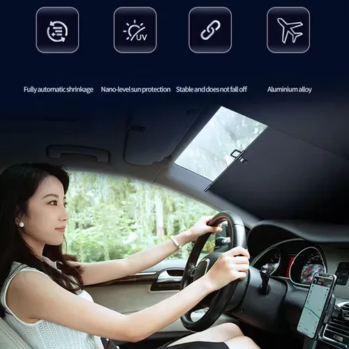 Travel Car Window Front Retractable Sunshade Auto Windshield Sunshade