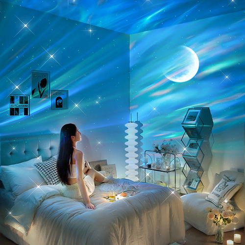 LED Northern Lights Projector Aurora Galaxy Night Lamp for Relaxing Home Decoration