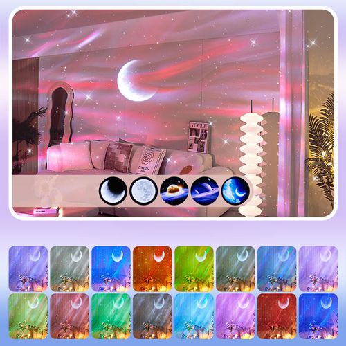 LED Northern Lights Projector Aurora Galaxy Night Lamp for Relaxing Home Decoration