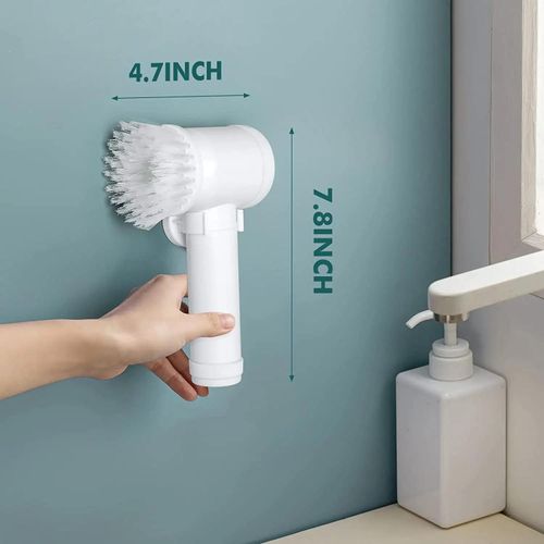 USB 5 in 1 Kitchen Dishwashing Brush Sink Cleaner Bathroom Bathtub Clean Brush Spin Scrubber Wireless Electric Cleaning Brush