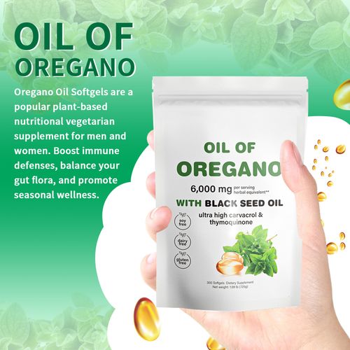 180 Capsules Per Bag, Pure Oregano Oil and Black Seed Oil Capsules, Oregano Soft Capsules,Black Seed Oil