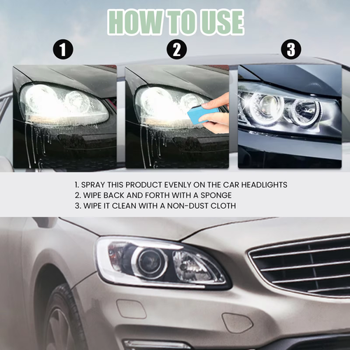 Car Headlight Cleaner Remover for Detailing and Wash Effective Product for Care and Maintenance