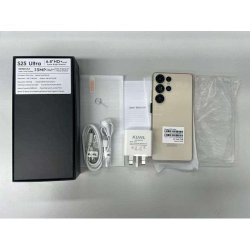 Kuhl S25 Ultra Kuhl 8GB + 128GB 6.8 Brand New Android Smartphone (Dual SIM), 5000mAh, Gold Color (1 YR WRTY)