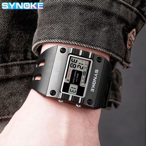 New trendy SYNOKE men's waterproof sports digital watch