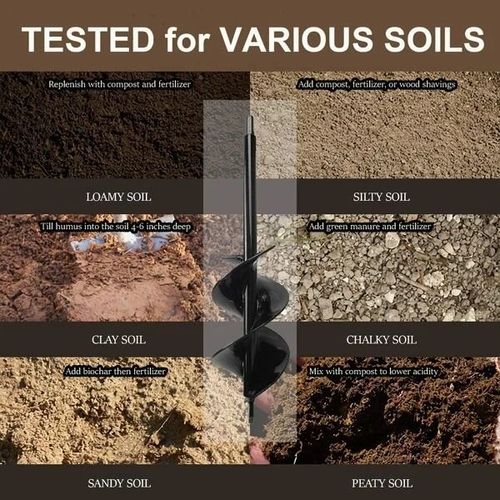 Not include the handheld drill Easy Gardening Auger Spiral Drill Bit