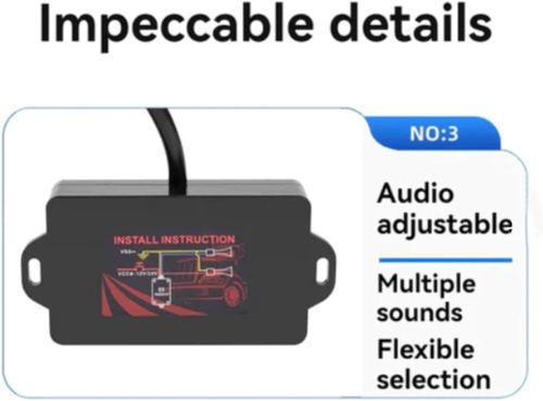 Universal Horn Controlle  12-24 Volt Horn Controller,25 Tones Car Horn Control Box