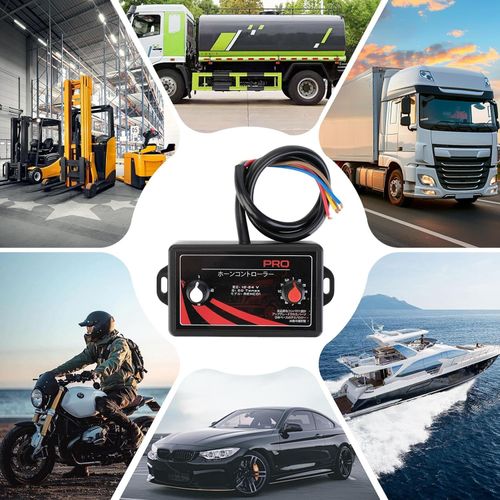 Universal Horn Controlle  12-24 Volt Horn Controller,25 Tones Car Horn Control Box