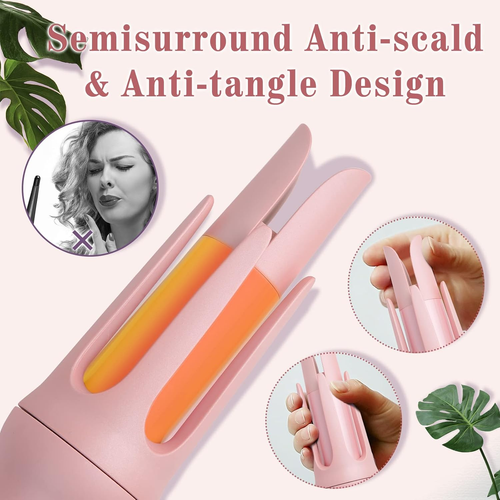 Curling Iron, Automatic Hair Curler   Temp Adjustable, Fast Heating Up, Anti-Stuck, Auto Shut-Off, Ceramic Tourmaline