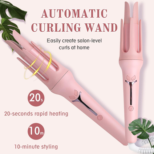 Curling Iron, Automatic Hair Curler   Temp Adjustable, Fast Heating Up, Anti-Stuck, Auto Shut-Off, Ceramic Tourmaline