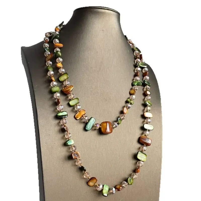 ✨Boho Colorful Seashell Beaded Double-Layer Natural Stone Necklace ✨