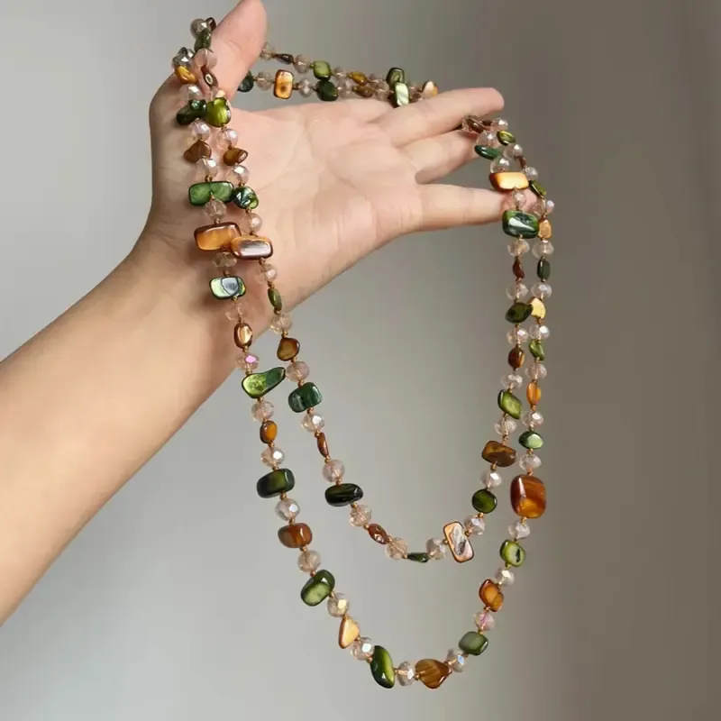 Boho Colorful Seashell  Necklace