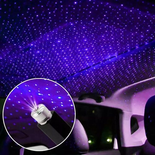 USB car interior starry sky atmosphere light rotation adjustable pattern