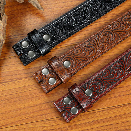 BELTROAD Cowboy Cowgirl Leather Buckle Belt for Men Women Western Leather Belt for Jeans Business Belt Unisex All Year Round Christmas Gifts