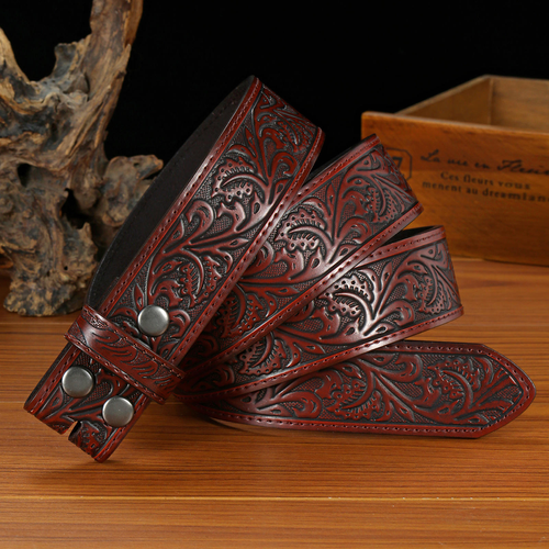 BELTROAD Cowboy Cowgirl Leather Buckle Belt for Men Women Western Leather Belt for Jeans Business Belt Unisex All Year Round Christmas Gifts