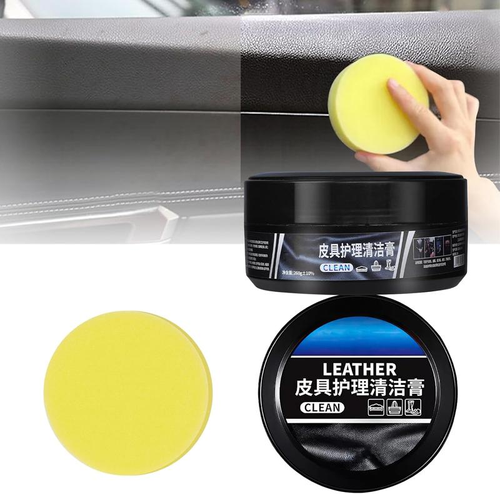 Car leather care cleaning cream, car interior cleaning cream, leather bags, leather shoes cleaning - multiple uses