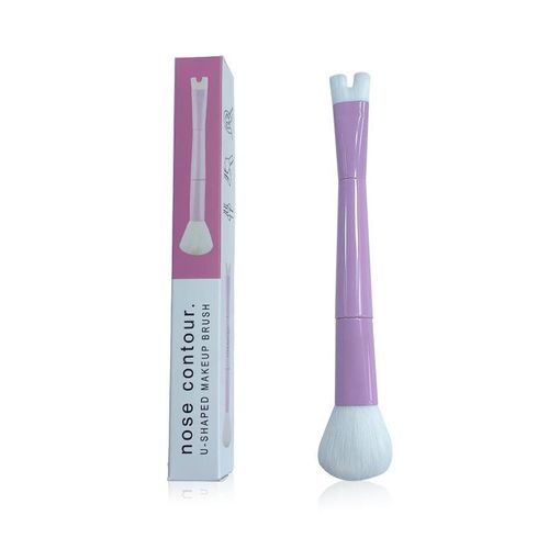 2-in-1 Nose Contour Makeup Brush - U-Shaped Side Nose Contour & Blush Cosmetic Brush