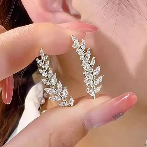 Super Flash Wheat Ear Fashion Exquisite Light Luxury Diamond Earrings
