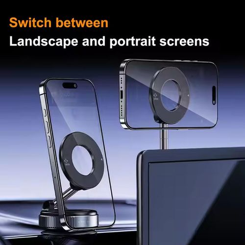 New Black Magnetic Phone Mount - ABS Material, Strong Adsorption, Versatile Applications, Easy to Carry