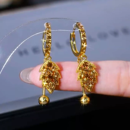 Trendy & Versatile Ear Cuffs & Earrings for Women: Champagne Gold with Zirconia Diamonds, Niche Design Loved by Online Influencers