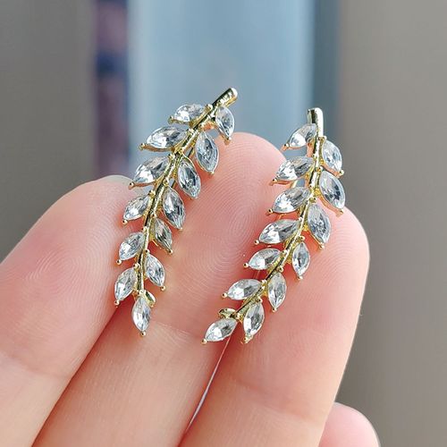 Super Flash Wheat Ear Fashion Exquisite Light Luxury Diamond Earrings