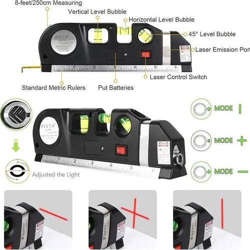 3 Mode Laser Level Tool with Tape Measure and Magnetic Base