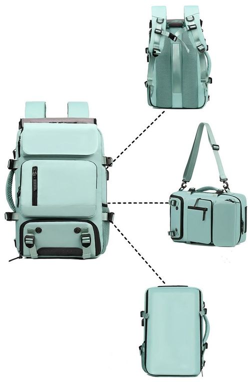 Lightweight Nylon Hiking Backpack | USB-Charging Laptop Compatible Travel Duffel with Shoe Compartment