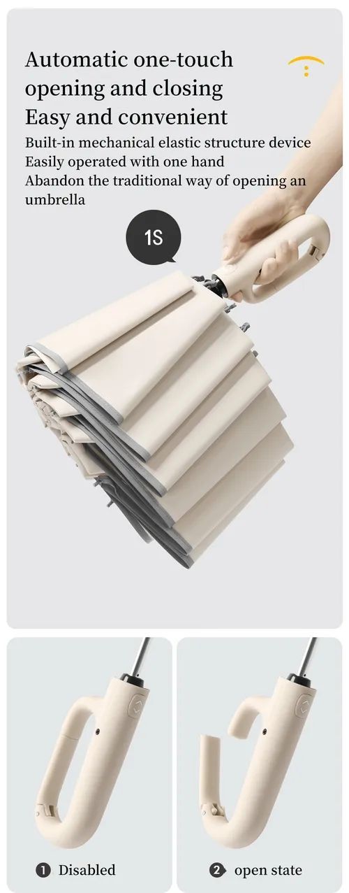 High Quality Automatic Buckle Folding Umbrella Waterproof Sun Protection UV Protection For Men And Women