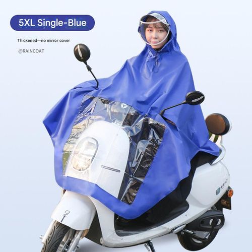 One - piece full - body electric bike raincoat, thickened and lengthened, fully rainproof for riders.