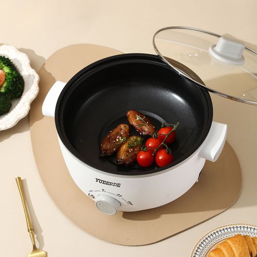 Large-Capacity Non-Stick Electric Cooker with Steamer Rack, Multi-Function Pot for Steaming, Boiling, Hot Pot & Frying - Ideal for Home & Dorm Use