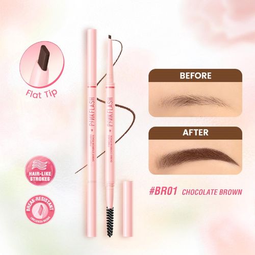 PINKFLASH PF-E25 Dual ended Eyebrow Pen Waterproof Eyebrow Pen Eyebrow Contouring Pen