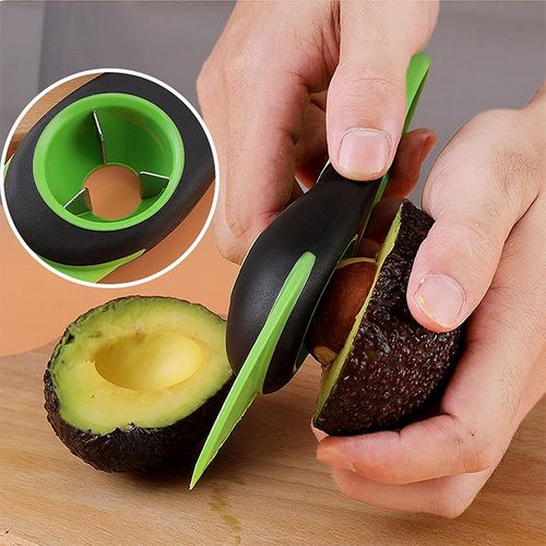 Home and Kitchen Tools: 3-in-1 Multi-functional Cutter for Kiwi, Avocado, and Mango (with Core Remover)