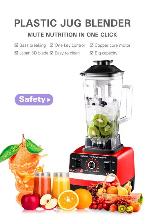 2L Large Capacity Electric Juicer Blender Single Cup Design Stainless Steel Blades for Fresh Fruit and Vegetable Mixing