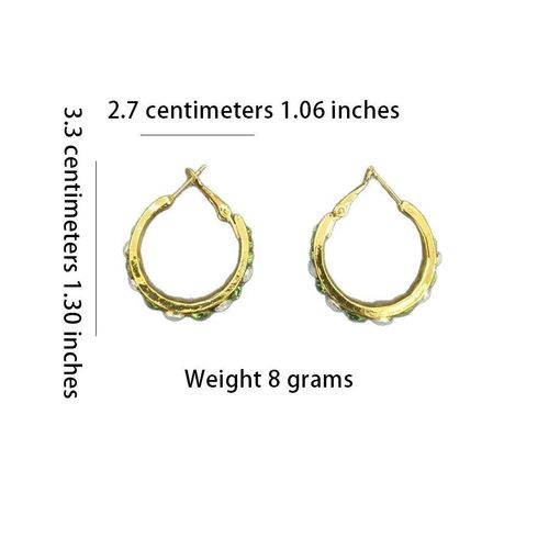 Fashion Sparkling Buckle Hoop Huggie Earrings Zircon Stone Opal Stud Earrings Geometric Diamond Earrings