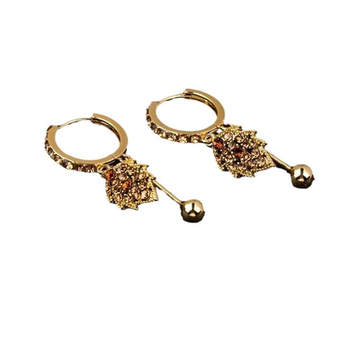 Trendy & Versatile Ear Cuffs & Earrings for Women: Champagne Gold with Zirconia Diamonds, Niche Design Loved by Online Influencers