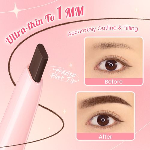 PINKFLASH PF-E25 Dual ended Eyebrow Pen Waterproof Eyebrow Pen Eyebrow Contouring Pen