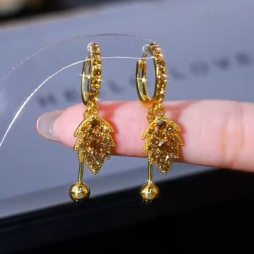 Trendy & Versatile Ear Cuffs & Earrings for Women: Champagne Gold with Zirconia Diamonds, Niche Design Loved by Online Influencers