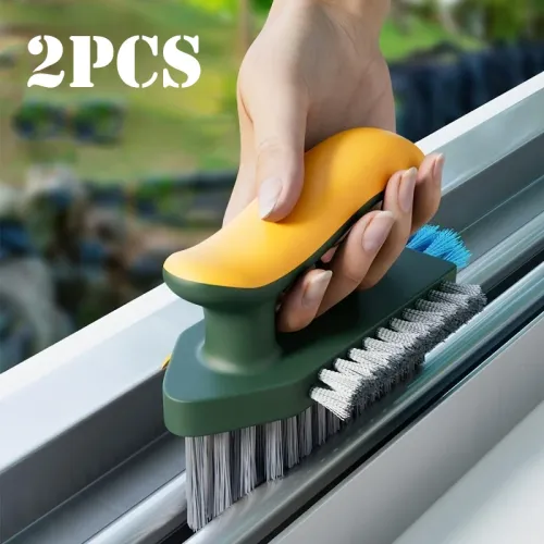 Tyuoikom Scrub Brush Comfort Grip & Flexible Stiff Bristles Heavy Duty for Bathroom Shower Sink Carpet Floor