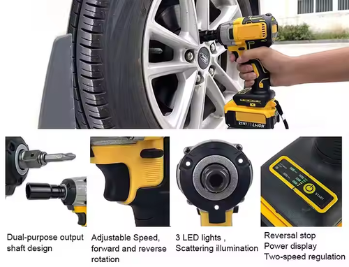 Best Selling 21V Cordless Impact Wrench Professional Lithium-Ion Battery Powered Electric Tool