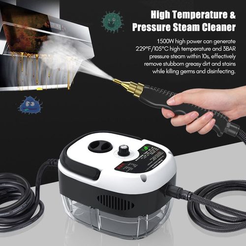 2500W High Pressure Steam Cleaner 3.0 Bar 1.2L Handheld High Temperature Steamer for Home Kitchen Car