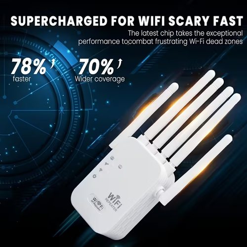 1200Mbps WiFi 6 Signal Booster and Mesh Network Extender