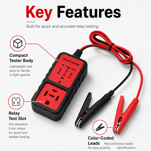 🔥HOT SALE🔥 COD! Automotive Relay Tester ,Relay Repair Tool – Universal for 4-Pin & 5-Pin Relays