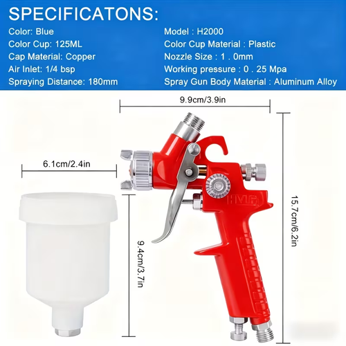 Mini HVLP spray gun