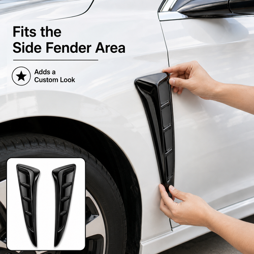 🔥HOT SALE🔥 COD! Universal Shark-Style Side Air Intake Decals for Car Fenders—Realistic Air Intake Fender Decals