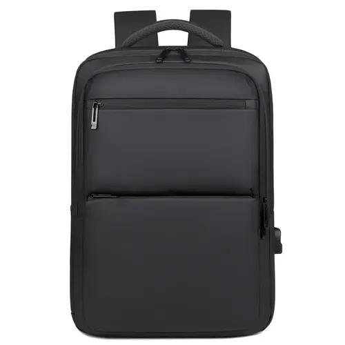 Laptop Backpack With USB Port - Black