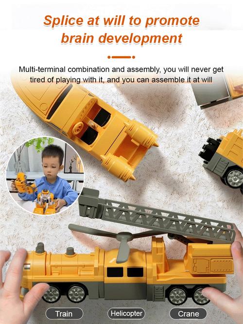 🤖🔧 Transformable Magnetic Mech Engineering Vehicle Puzzle – Build, Play, and Bond with Your Child! 🧩👨‍👩‍👧‍👦