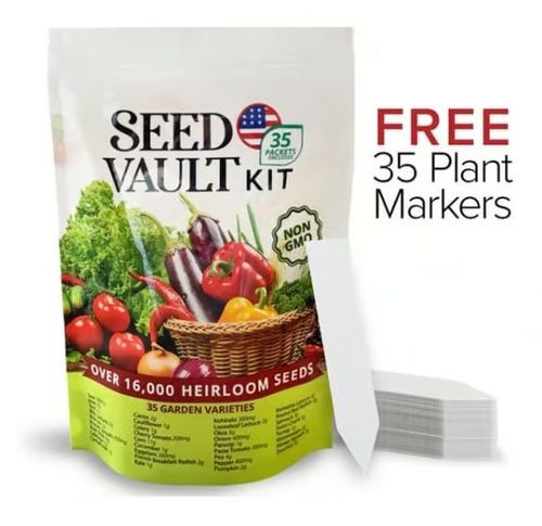 Vegetable Seed Vault Kit | 35 Variety Pack