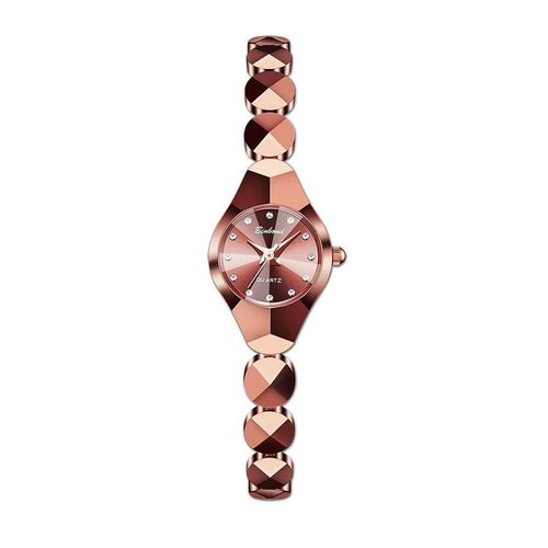Womens Waterproof Versatile Quartz Watch with Elegant Bracelet Design, Chic Ins Style High-End Lightweight Ice Out Watch