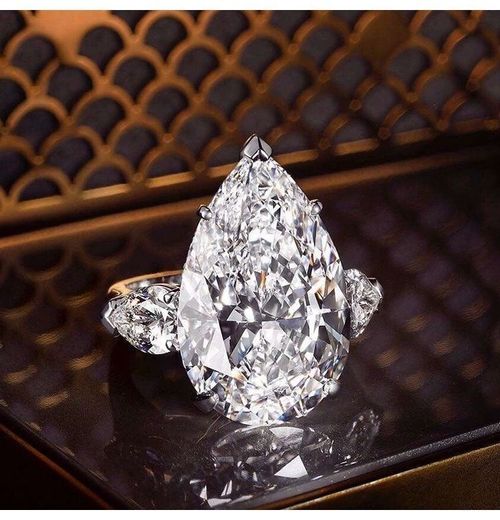 GRA Certified 3CT Round Moissan Diamond Ring