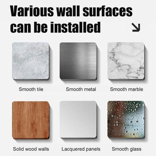 Ready to use ! Suction Cup Wall Mount Folding Clothes Drying Rack